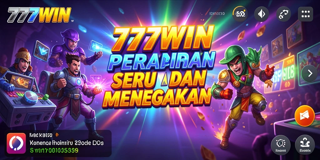Screenshot gameplay 777WIN dengan aksi arcade yang mendebarkan.