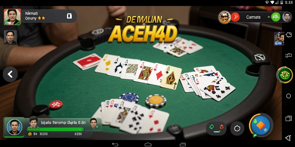 Tampilan seru gameplay Gaple yang penuh strategi.
