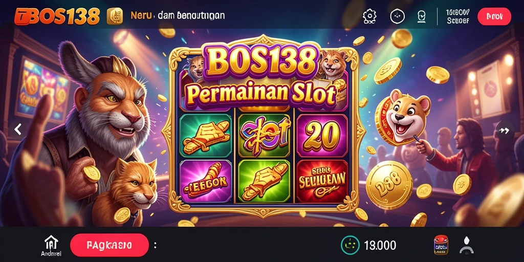 Tampilan gameplay mendebarkan dari BOS138 dengan berbagai simbol slot.