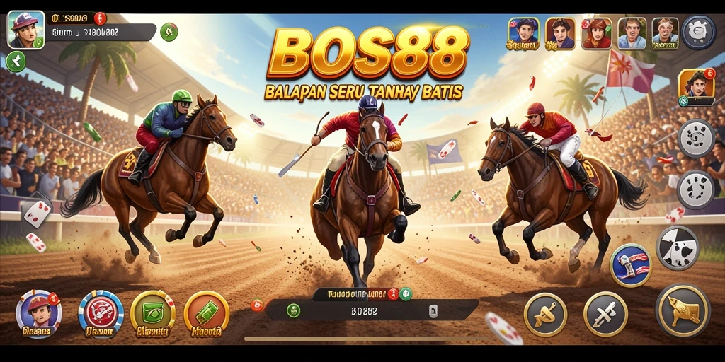 Tampilan gameplay Racing yang seru dan menegangkan dalam BOS88.