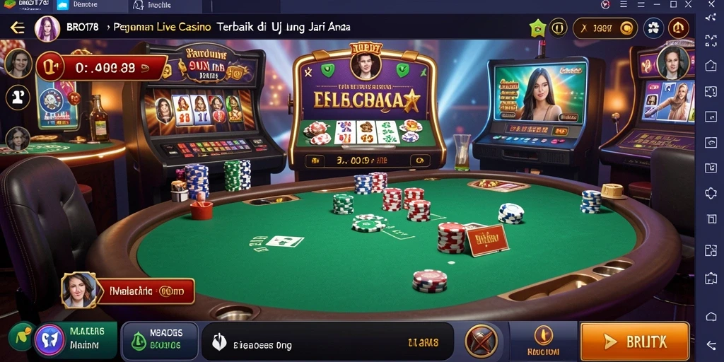 Tampilan gameplay Live Casino yang menarik dan interaktif.
