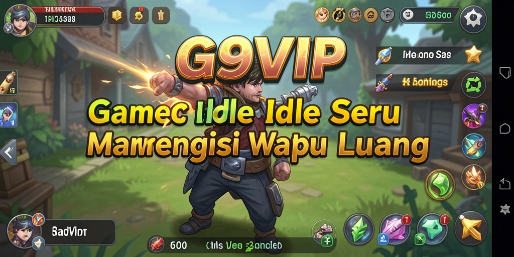 Tangkapan layar G9VIP menampilkan karakter yang sedang aktif beraksi dalam gameplay Idle.