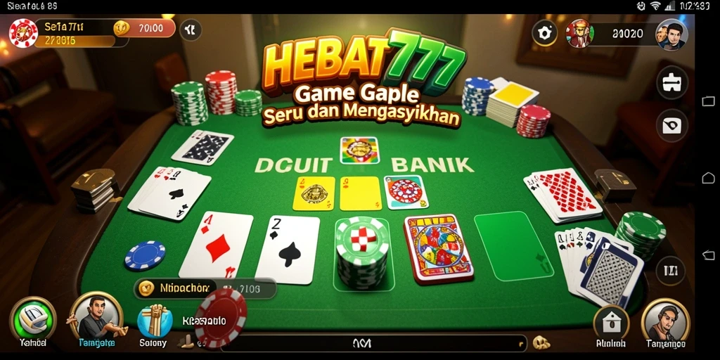 Screenshot HEBAT777 menampilkan aksi seru permainan Gaple.