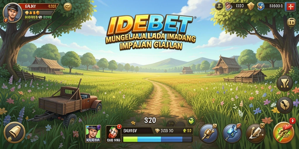 Tampilan gameplay menarik di IDEBET saat mengelola ladang.