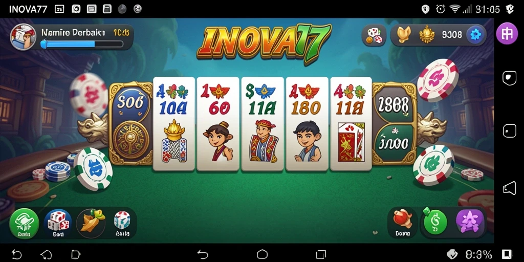 Tangkapan layar dari gameplay Domino seru di INOVA77.