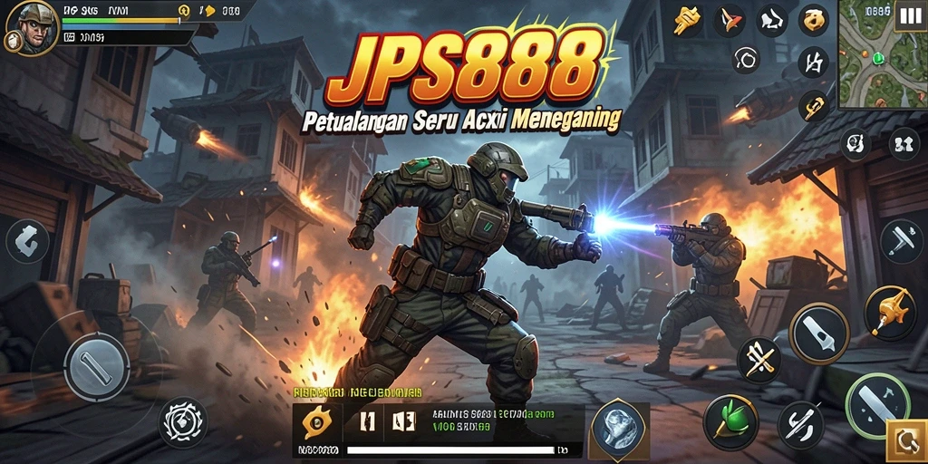 Tampilan gameplay JPS888 yang mendebarkan dengan aksi seru.
