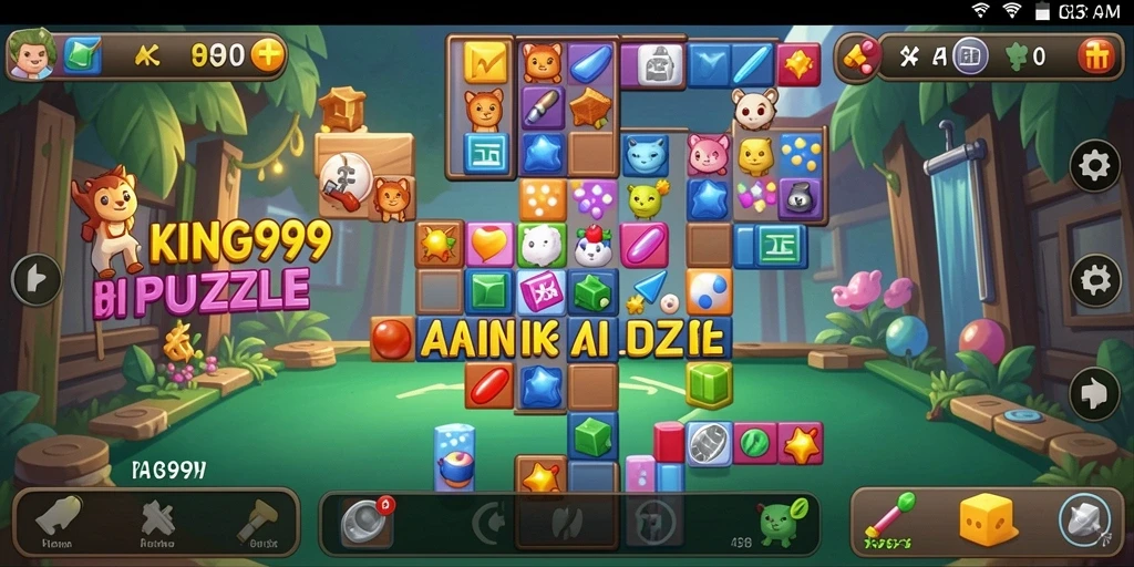 Tangkapan layar gameplay KING999 yang penuh tantangan puzzle.