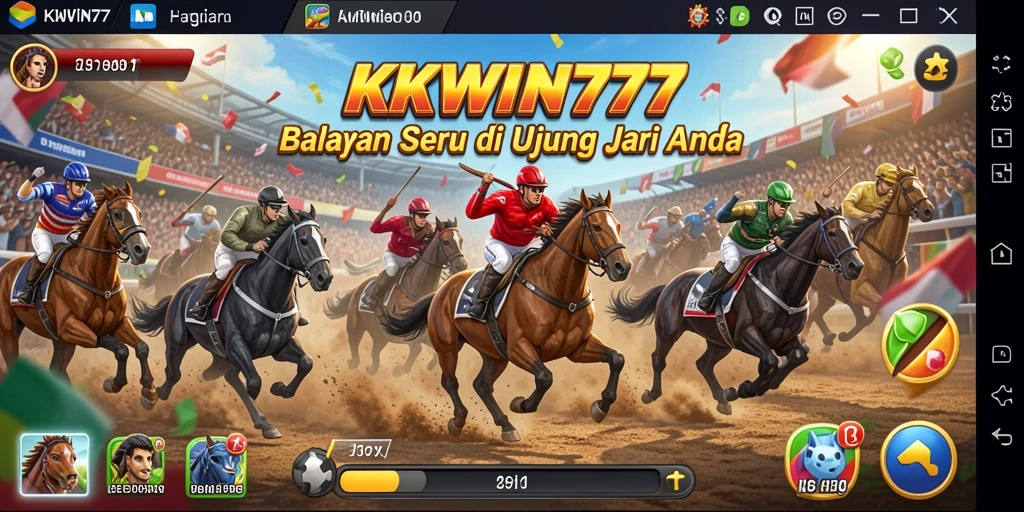 Tampilan gameplay seru saat balapan di KKWIN777