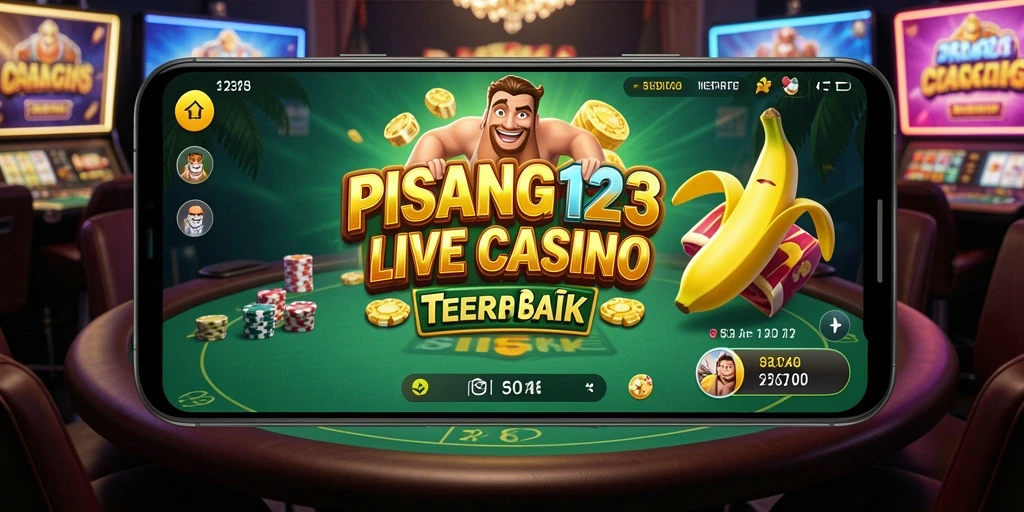 Screenshot gameplay PISANG123 dengan dealer langsung dan permainan seru.
