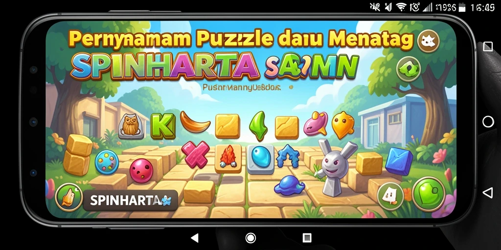 Tampilan gameplay SPINHARTA yang menantang dan menarik.